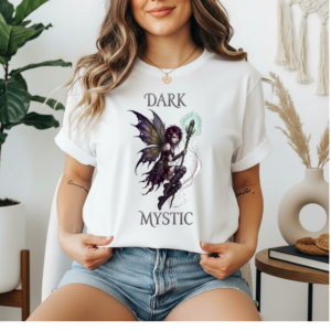 Dark Mystic Fairy T-Shirt — Gothic Fantasy Tee for Women & Men
