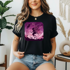 Fairy Silhouette T-Shirt — Purple Night Fairy Garden Tee