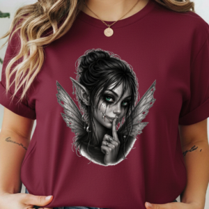 Goth Fairy Tee — Shh Dark Fairy Graphic T-Shirt